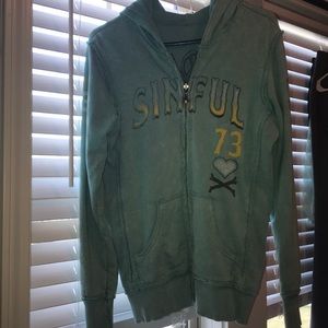 Size large sinful reversible jacket